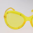 CHANEL Sunglasses Plastic Yellow CC Auth 184281M-7