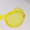 CHANEL Sunglasses Plastic Yellow CC Auth 184281M-8