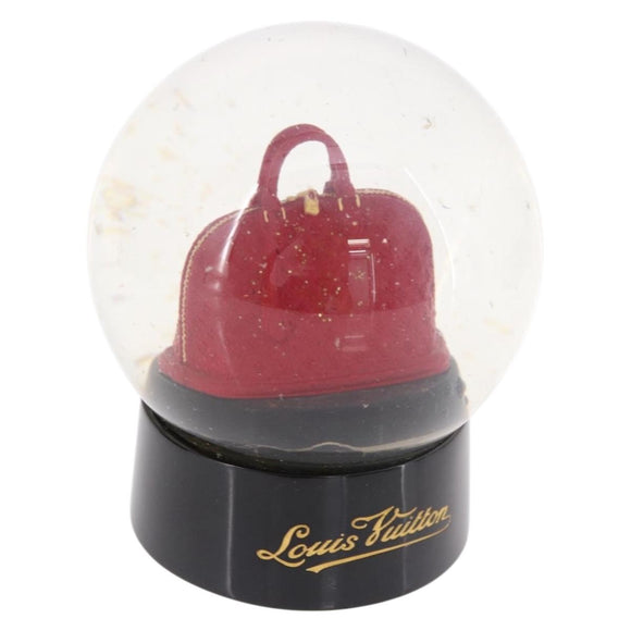LOUIS VUITTON Alma Snow Globe Glass Red LV Auth 184282A