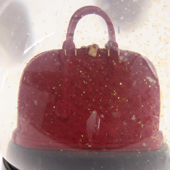 LOUIS VUITTON Alma Snow Globe Glass Red LV Auth 184282A