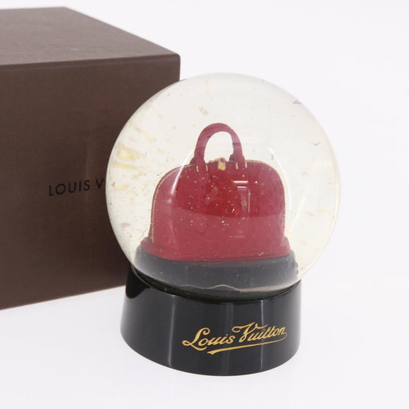 LOUIS VUITTON Alma Snow Globe Glass Red LV Auth 184282A