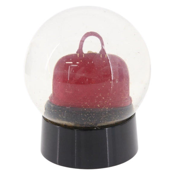 LOUIS VUITTON Alma Snow Globe Glass Red LV Auth 184282A