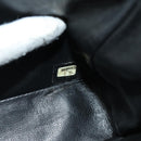 CHANEL Matelasse 25 Chain Shoulder Bag Lamb Skin Black Silver CC Auth 184284V-24