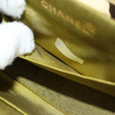 CHANEL Chain V Stitch Shoulder Bag Canvas Green Gold CC Auth 184285SM-24