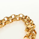 CHANEL Chain V Stitch Shoulder Bag Canvas Green Gold CC Auth 184285SM-9