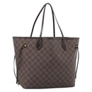 LOUIS VUITTON Damier Ebene Neverfull MM Tote Bag N51105 LV Auth 184292A-1