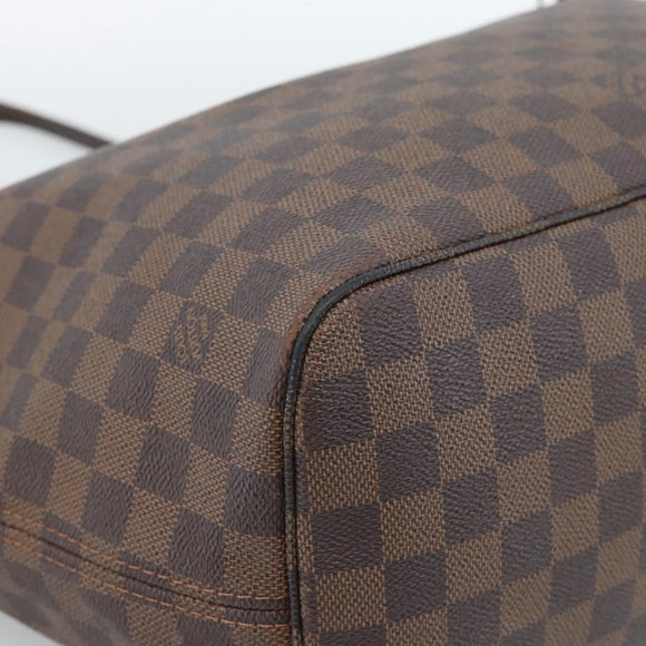 LOUIS VUITTON Damier Ebene Neverfull MM Tote Bag N51105 LV Auth 184292A
