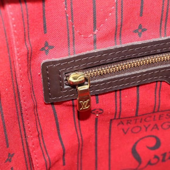 LOUIS VUITTON Damier Ebene Neverfull MM Tote Bag N51105 LV Auth 184292A