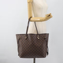 LOUIS VUITTON Damier Ebene Neverfull MM Tote Bag N51105 LV Auth 184292A-21