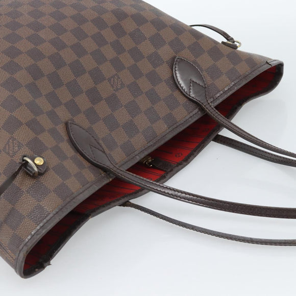 LOUIS VUITTON Damier Ebene Neverfull MM Tote Bag N51105 LV Auth 184292A
