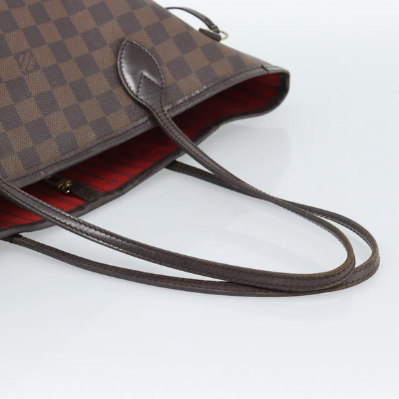 LOUIS VUITTON Damier Ebene Neverfull MM Tote Bag N51105 LV Auth 184292A