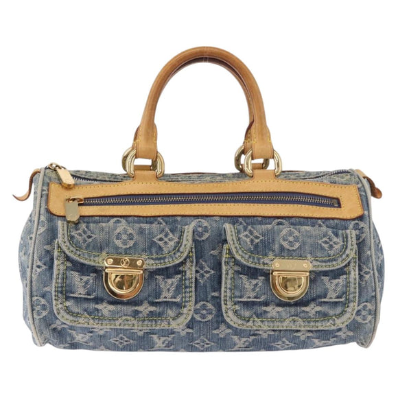 LOUIS VUITTON Monogram Denim Neo Speedy Hand Bag Blue M95019 LV Auth 184295A