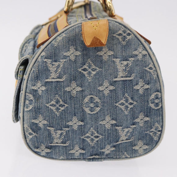 LOUIS VUITTON Monogram Denim Neo Speedy Hand Bag Blue M95019 LV Auth 184295A