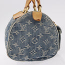 LOUIS VUITTON Monogram Denim Neo Speedy Hand Bag Blue M95019 LV Auth 184295A-4