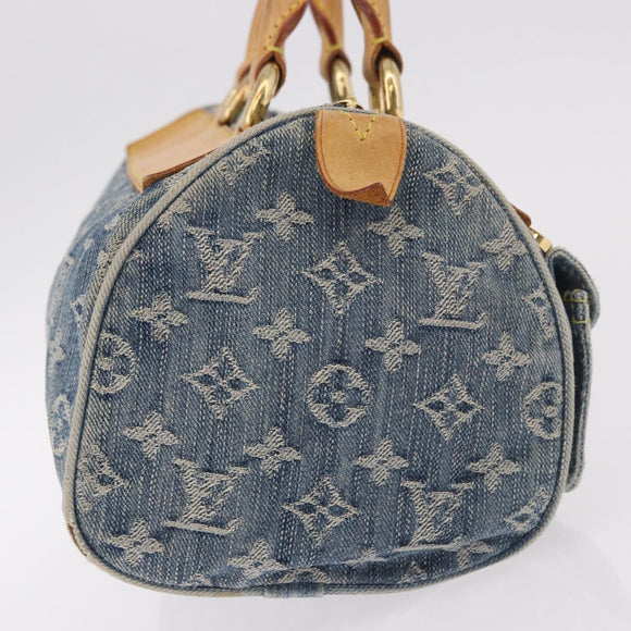 LOUIS VUITTON Monogram Denim Neo Speedy Hand Bag Blue M95019 LV Auth 184295A