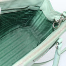 PRADA Galleria Handtasche Saffiano-Leder 2-Wege Limettengrün Silber Auth 184301A-19