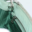 PRADA Galleria Handtasche Saffiano-Leder 2-Wege Limettengrün Silber Auth 184301A-21
