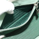 PRADA Galleria Handtasche Saffiano-Leder 2-Wege Limettengrün Silber Auth 184301A-22