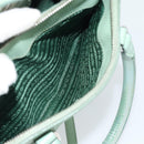 PRADA Galleria Handtasche Saffiano-Leder 2-Wege Limettengrün Silber Auth 184301A-25