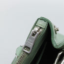 PRADA Galleria Handtasche Saffiano-Leder 2-Wege Limettengrün Silber Auth 184301A-26
