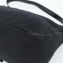 FENDI Mamma Baguette Shoulder Bag Cotton Jersey Black Silver Auth 184302-15