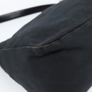 FENDI Mamma Baguette Shoulder Bag Cotton Jersey Black Silver Auth 184302-16