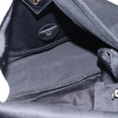 FENDI Mamma Baguette Shoulder Bag Cotton Jersey Black Silver Auth 184302-11