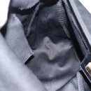 FENDI Mamma Baguette Shoulder Bag Cotton Jersey Black Silver Auth 184302-19
