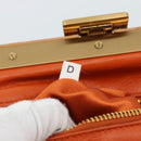 PRADA Schultertasche Kette Canvas Braun Gold Auth 184304A-21