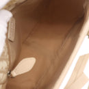 Christian Dior Trotter Canvas Romantic Hand Bag PVC Beige Silver Auth 184305A-16