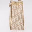 Christian Dior Trotter Canvas Romantic Hand Bag PVC Beige Silver Auth 184305A-4