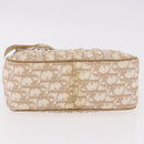 Christian Dior Trotter Canvas Romantic Hand Bag PVC Beige Silver Auth 184305A-9