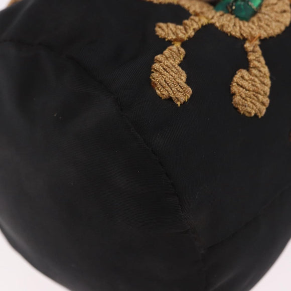 PRADA Purse Pouch Nylon Black Auth 184311