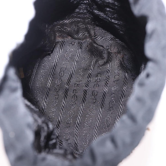 PRADA Purse Pouch Nylon Black Auth 184311