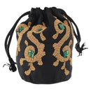 PRADA Purse Pouch Nylon Black Auth 184311-13