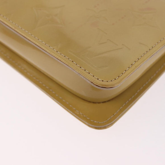 LOUIS VUITTON Monogram Vernis Lexington Pouch Beige M91010 LV Auth 184312