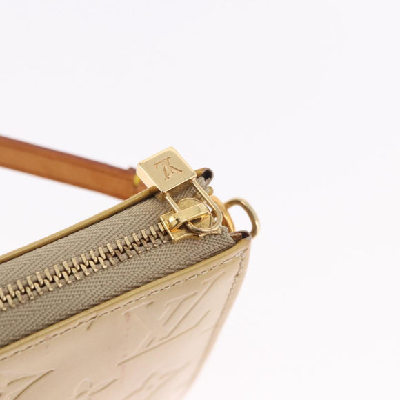 LOUIS VUITTON Monogram Vernis Lexington Pouch Beige M91010 LV Auth 184312