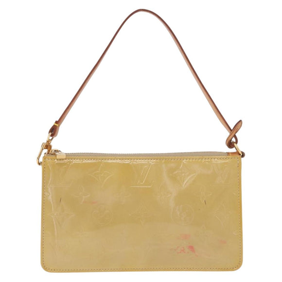 LOUIS VUITTON Monogram Vernis Lexington Pouch Beige M91010 LV Auth 184312