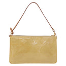 LOUIS VUITTON Monogram Vernis Lexington Pouch Beige M91010 LV Auth 184312-3