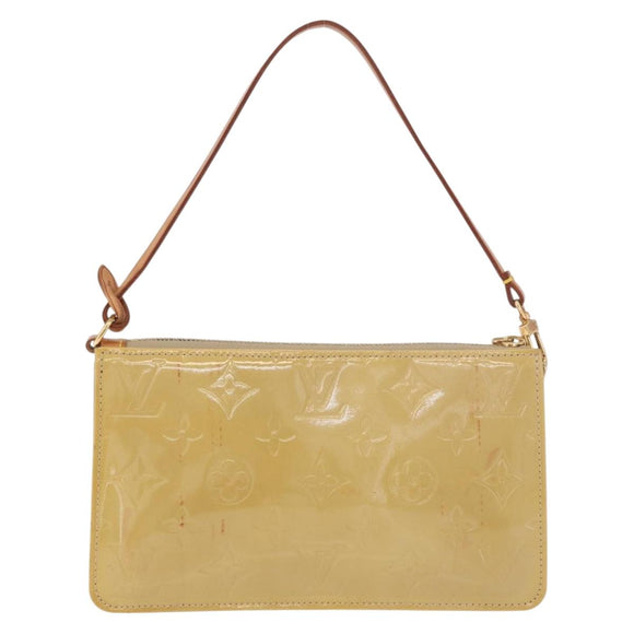 LOUIS VUITTON Monogram Vernis Lexington Pouch Beige M91010 LV Auth 184312