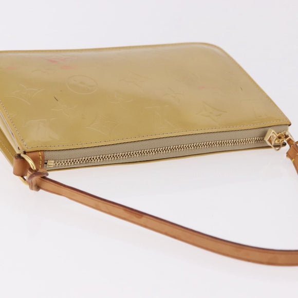 LOUIS VUITTON Monogram Vernis Lexington Pouch Beige M91010 LV Auth 184312