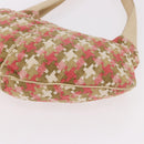 LOEWE Shoulder Bag cotton Beige Gold Auth 184313A-14