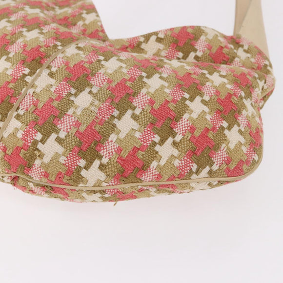 LOEWE Shoulder Bag cotton Beige Gold Auth 184313A
