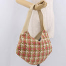LOEWE Shoulder Bag cotton Beige Gold Auth 184313A-20
