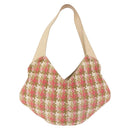 LOEWE Shoulder Bag cotton Beige Gold Auth 184313A-2
