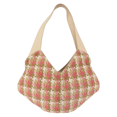 LOEWE Shoulder Bag cotton Beige Gold Auth 184313A - 0