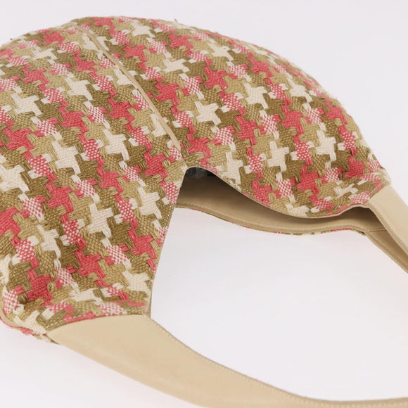 LOEWE Shoulder Bag cotton Beige Gold Auth 184313A