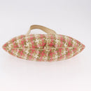 LOEWE Shoulder Bag cotton Beige Gold Auth 184313A-5
