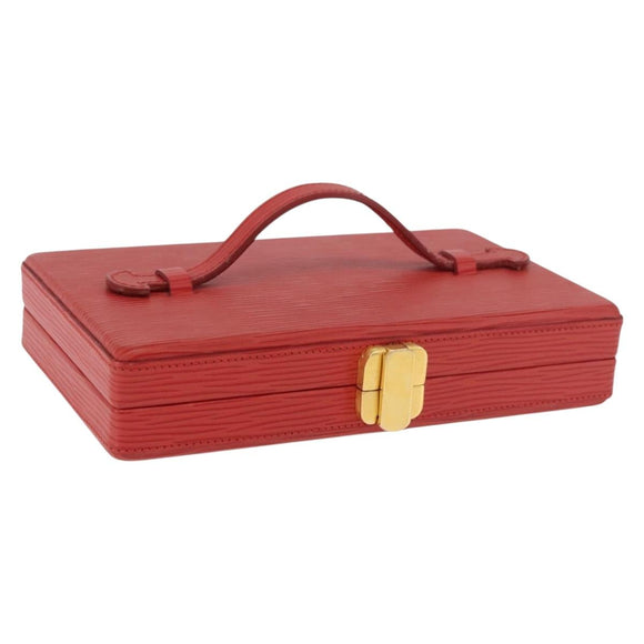 FENDI Vanity Handtas Leer Rood Goud Origineel 184315A