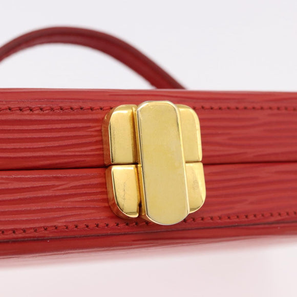 FENDI Vanity Handtas Leer Rood Goud Origineel 184315A